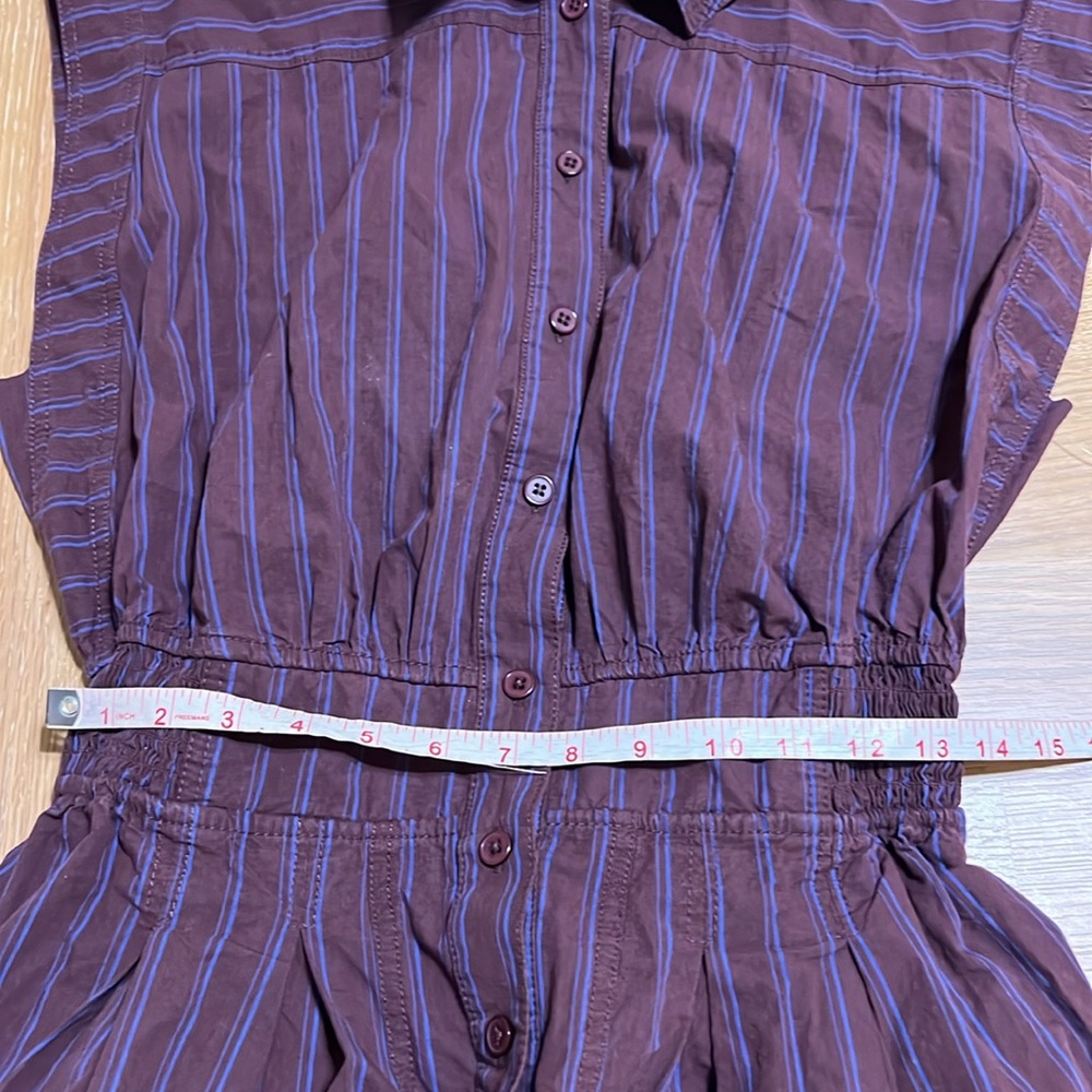 Anthropologie stripped shirted Parachute jumpsuit size MT Used - Picture 14 of 16